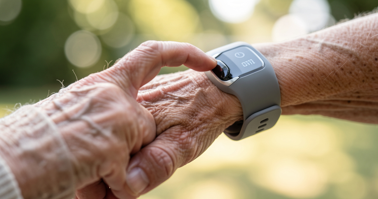 Bracelet d'alerte pour senior maintien à domicile sécurité