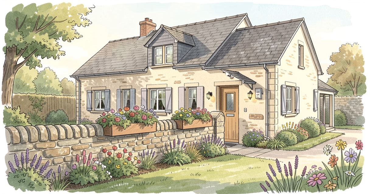 Façade de la résidence Kerélys EHPAD en Bretagne, un cadre de vie sécurisé et fleuri