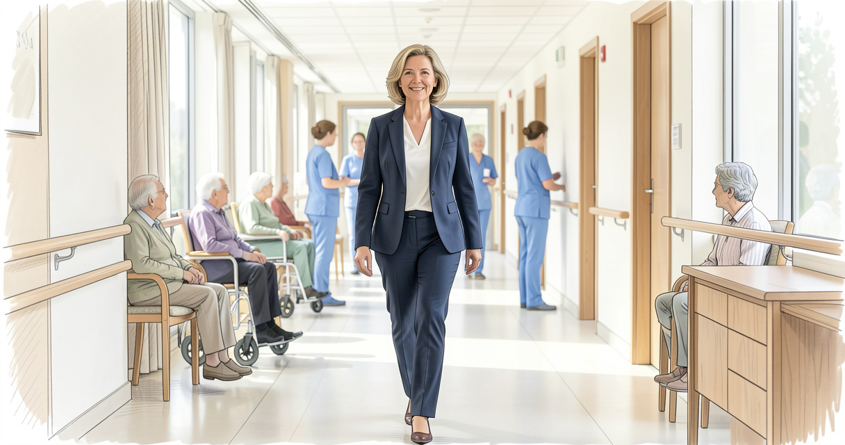 Directrice d’EHPAD en reconversion dans une résidence moderne et lumineuse